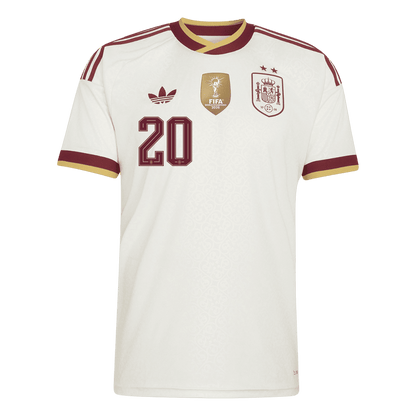PEDRI #20 Spanyolország Idegenbeli Mez 2026 Fehér