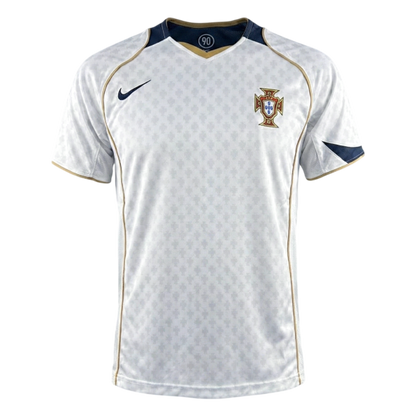 Portugal Idegenbeli Retro Futball Mez 2004 Fehér 2025/26