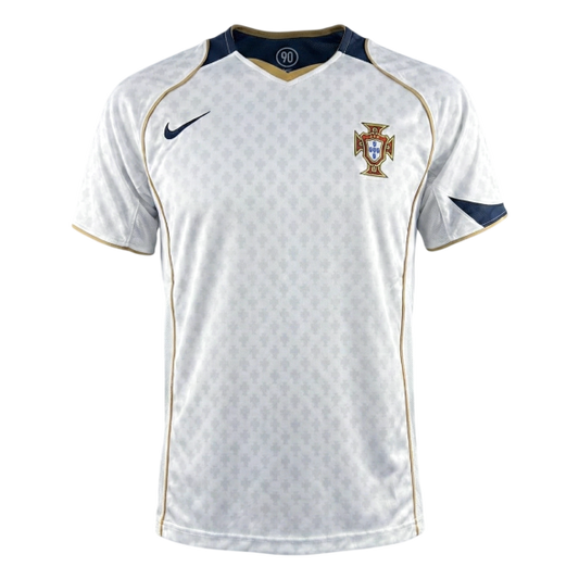 Portugal Idegenbeli Retro Futball Mez 2004 Fehér 2025/26