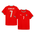 RONALDO #7 Portugália Játékos Otthon Mez 2025 Piros