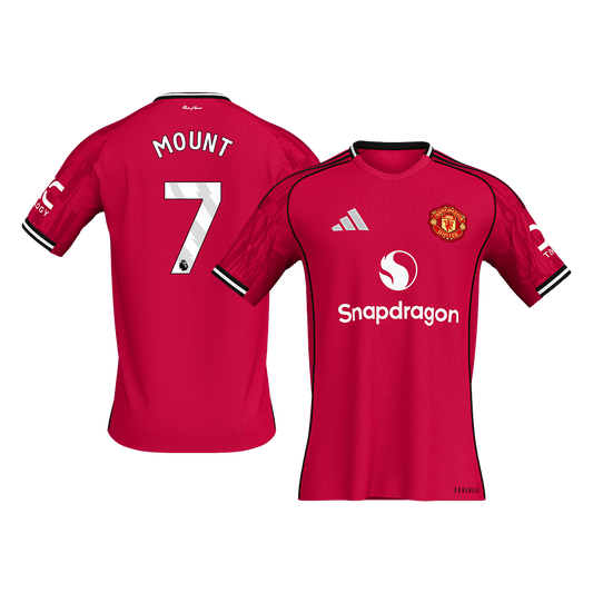 MOUNT #7 Manchester United Hazai Futball Mez 2025/26 Piros