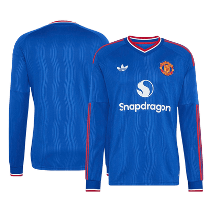 Manchester United Idegenbeli Hosszú Ujjú Mez 2026/27 Kék
