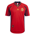 Spanyolország Hazai Retro Futball Mez 1998 Piros