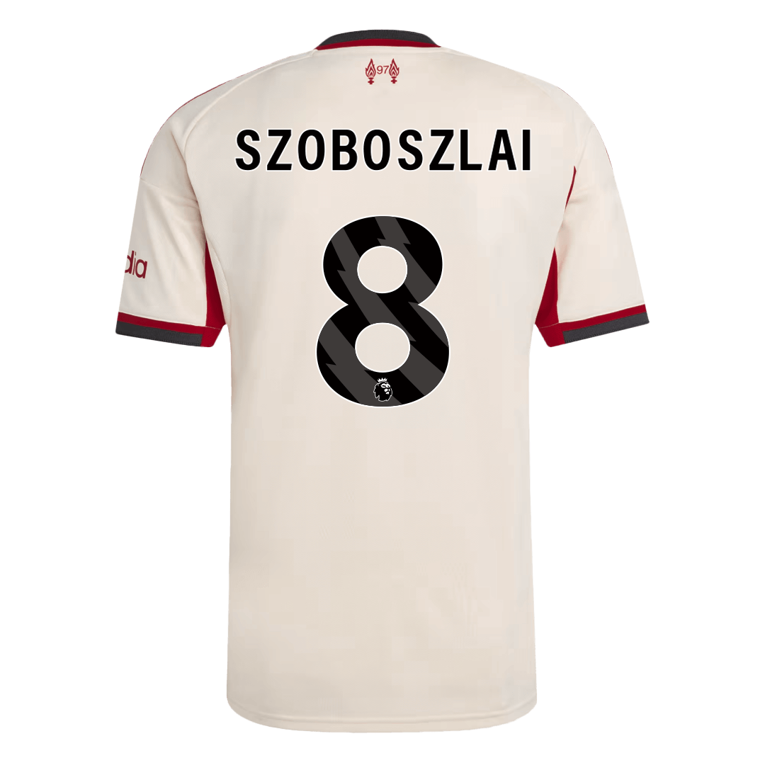 SZOBOSZLAI #8 Liverpool Idegenbeli Mez 2025/26 Fehér