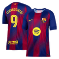 LEWANDOWSKI #9 Barcelona Otthon Soccer Mez 2025/26 Piros&Kék - UCL