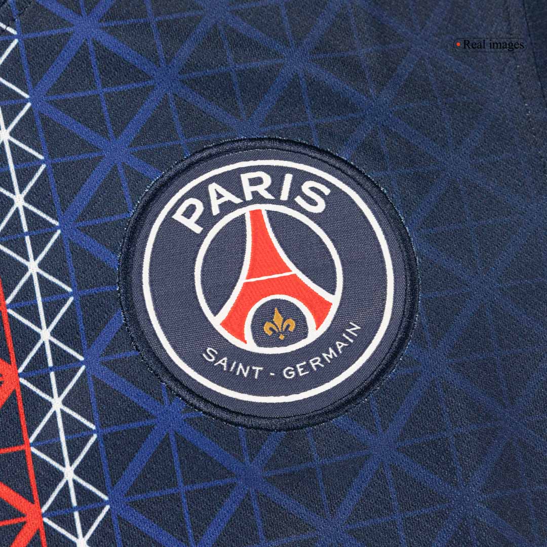 【Szuper Jó Minőségű】D.DOUÉ #14 PSG Otthon Soccer Mez 2025/26 Haditengerészet