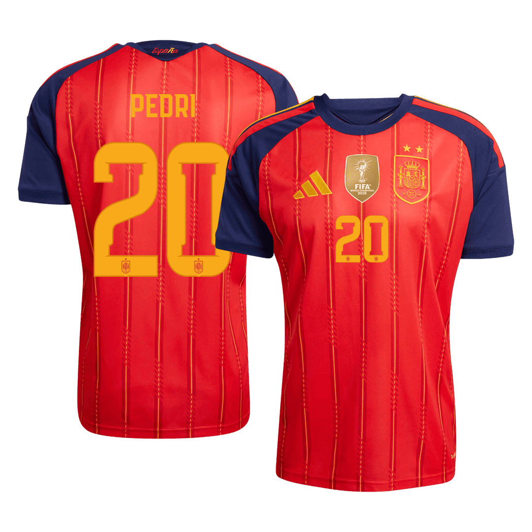 PEDRI #20 Spanyolország Hazai Mez 2026 Piros