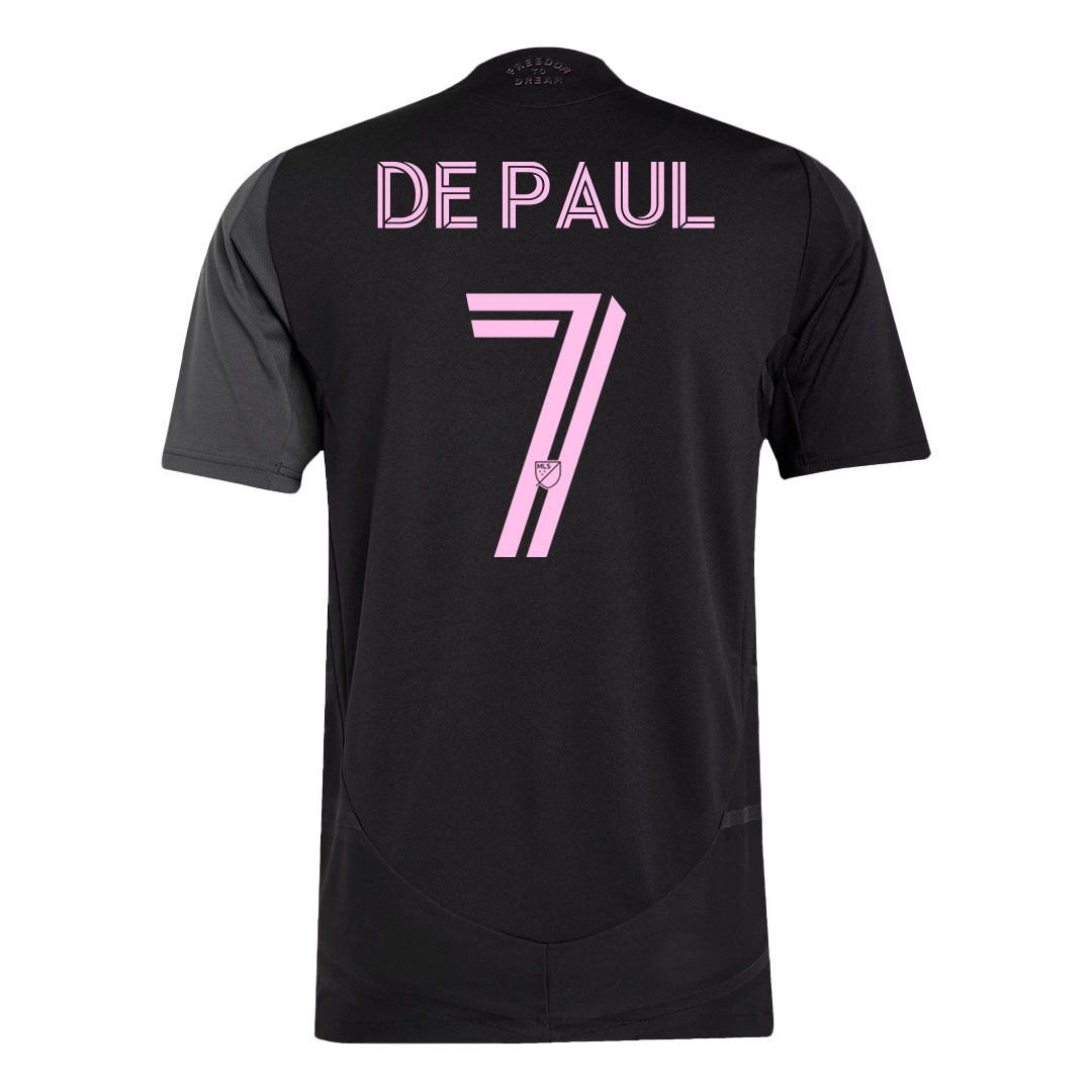 DE PAUL #7 Játékos Inter Miami CF Idegenbeli Soccer Mez 2025 Fekete&Szürke