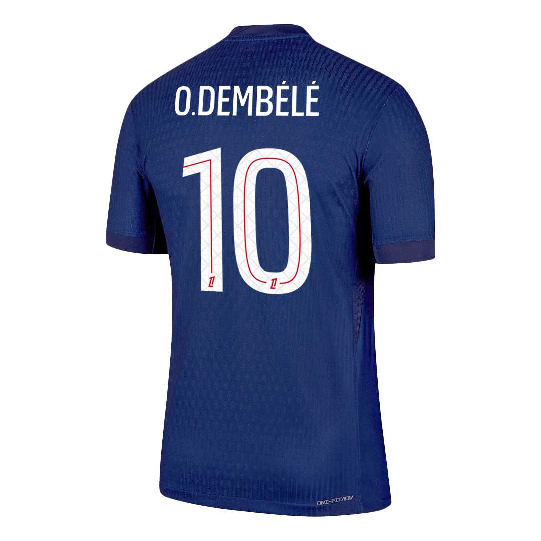 O.DEMBÉLÉ #10 Játékos PSG Otthon Soccer Mez 2025/26 Haditengerészet