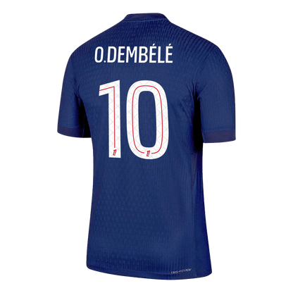 O.DEMBÉLÉ #10 Játékos PSG Otthon Soccer Mez 2025/26 Haditengerészet