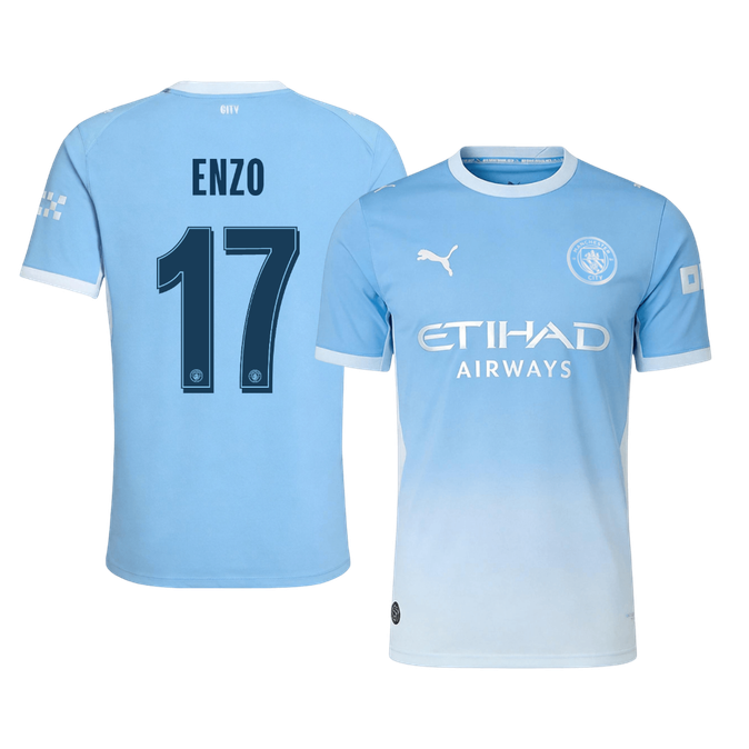 ENZO #17 Manchester City Játékos Verzió Hazai Mez 2026/27 Kék - UCL