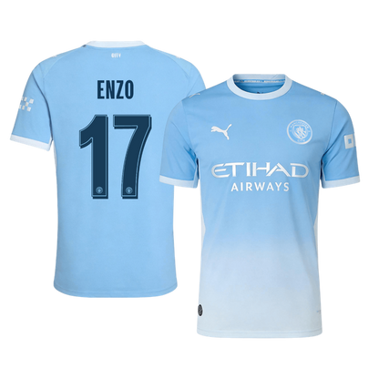 ENZO #17 Manchester City Játékos Verzió Hazai Mez 2026/27 Kék - UCL