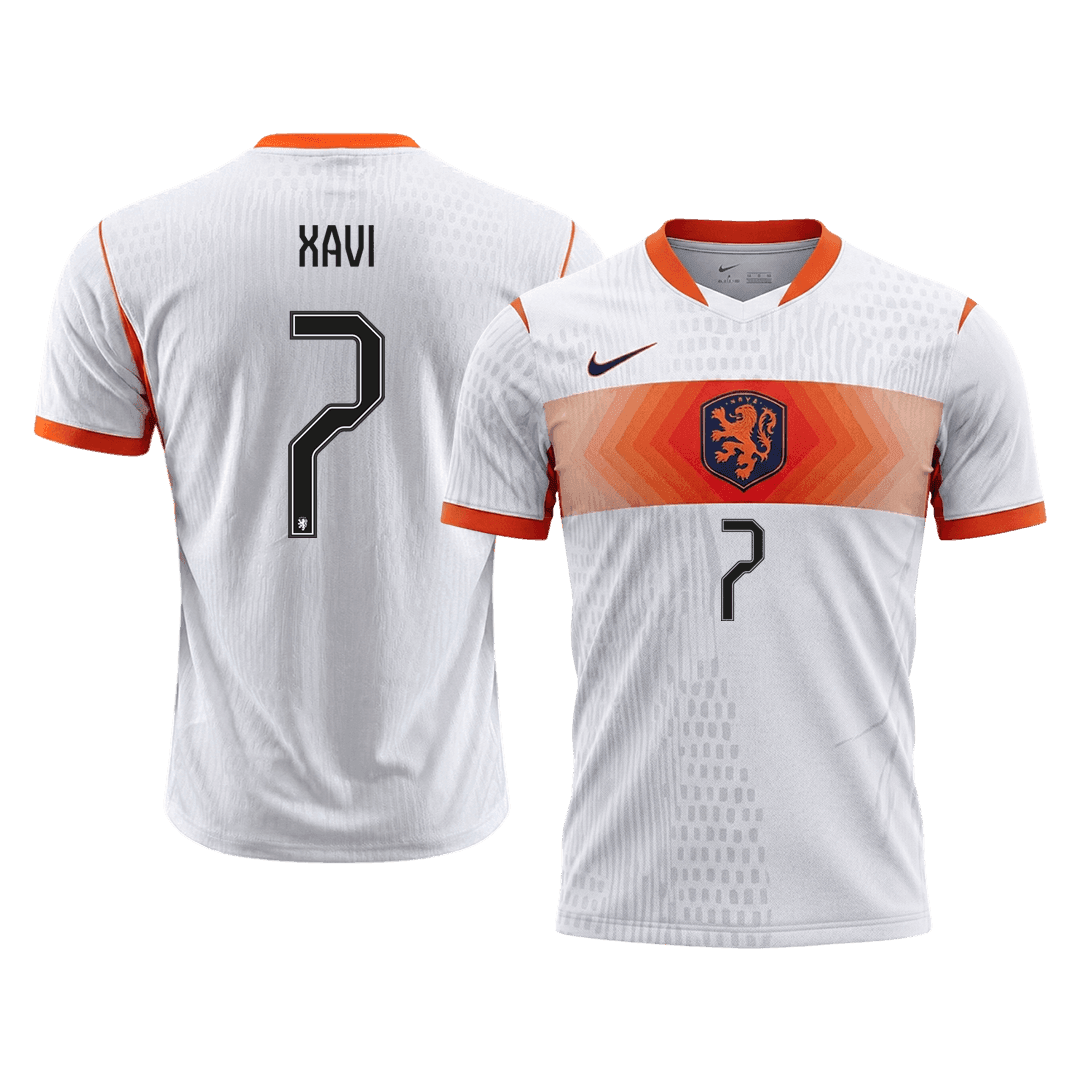 XAVI #7 Hollandia Játékos Verzió Idegenbeli Mez Világbajnoki 2026 Fehér