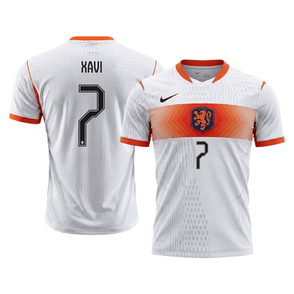 XAVI #7 Hollandia Játékos Verzió Idegenbeli Mez Világbajnoki 2026 Fehér