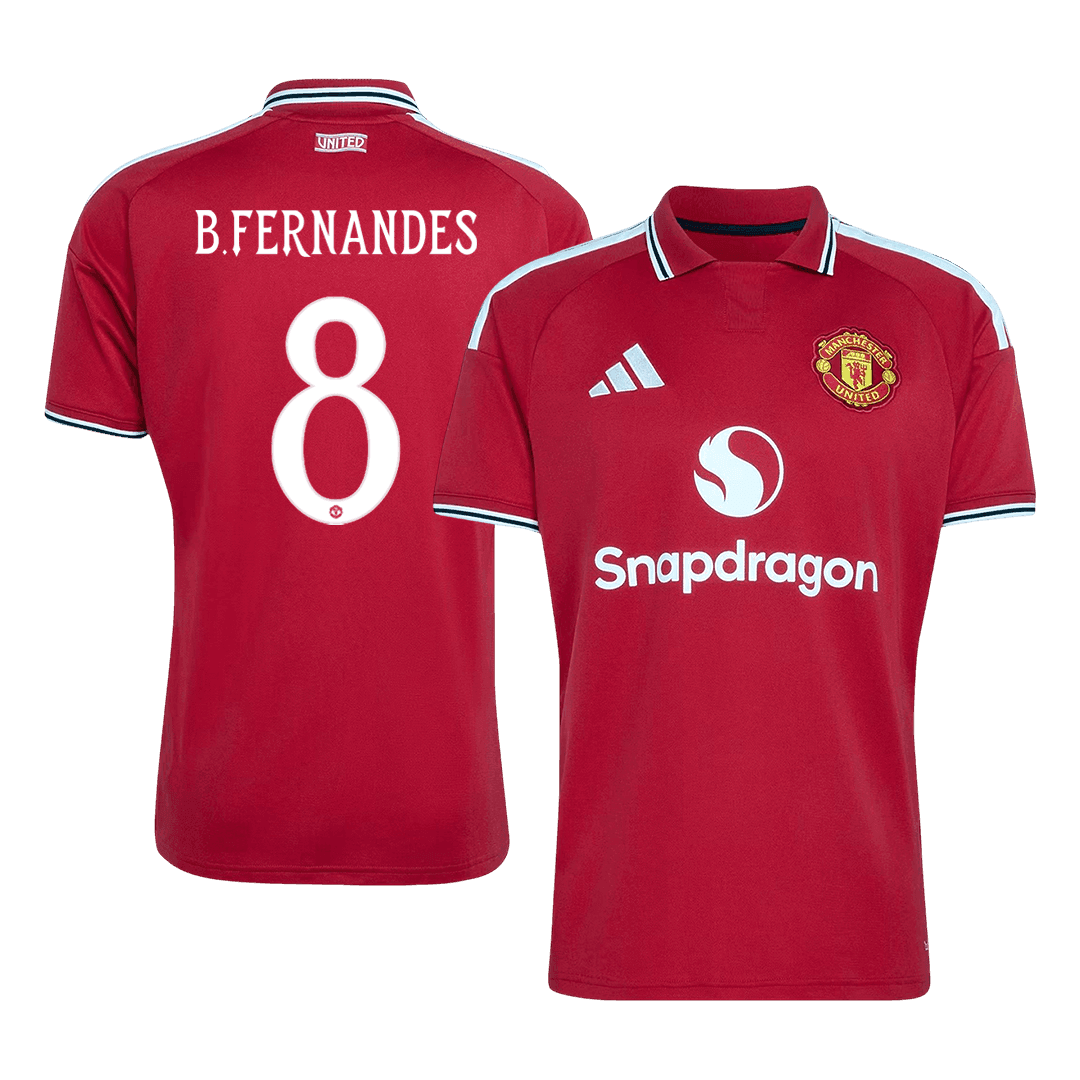 B.FERNANDES #8 Manchester United Hazai Mez 2026/27 Piros