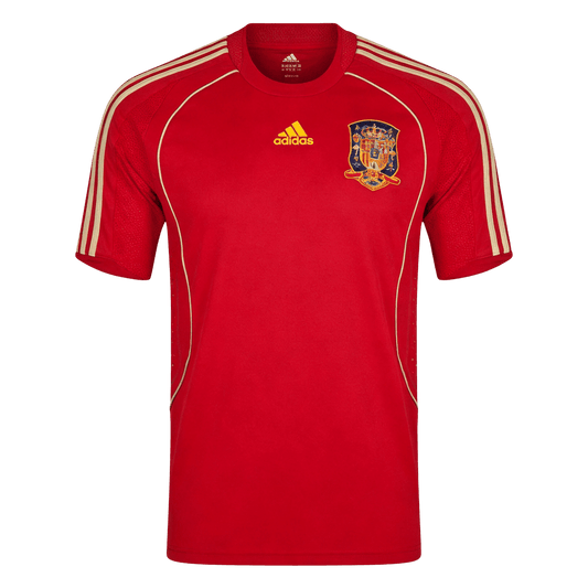 Spanyolország Hazai Retro Futball Mez 2008 Piros