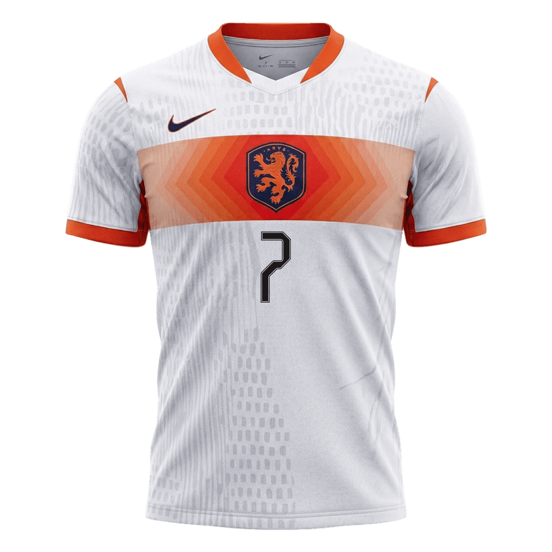 XAVI #7 Hollandia Játékos Verzió Idegenbeli Mez Világbajnoki 2026 Fehér
