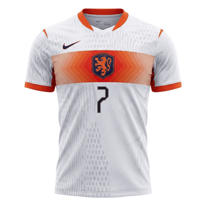 XAVI #7 Hollandia Játékos Verzió Idegenbeli Mez Világbajnoki 2026 Fehér