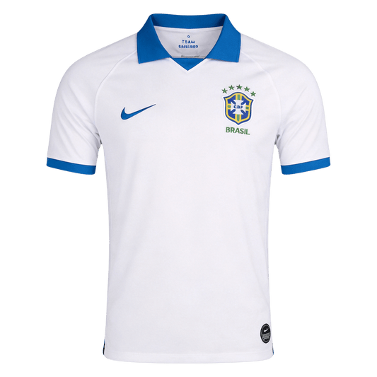 Brazília Idegenbeli Retro Futball Mez 2019 Fehér