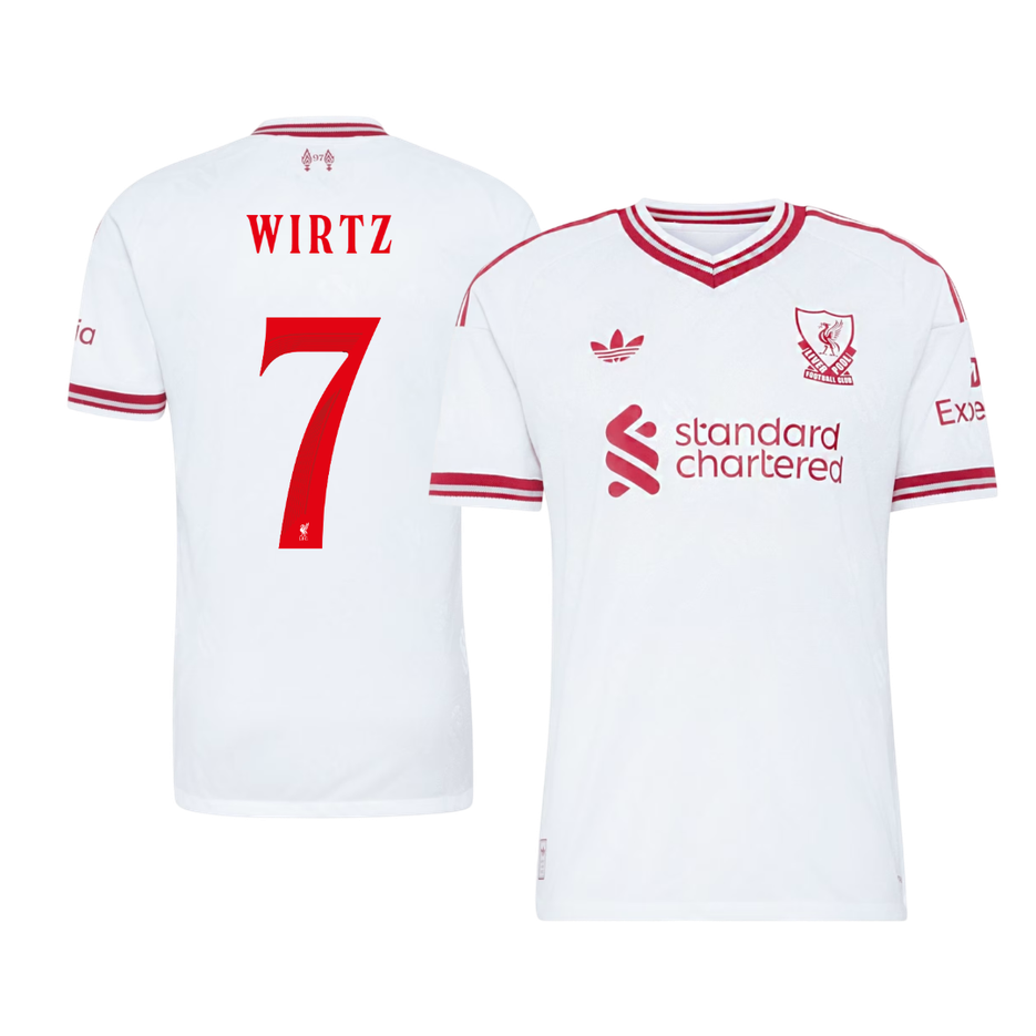 WIRTZ #7 Liverpool Játékos Verzió Idegenbeli Mez 2026/27 Fehér - UCL