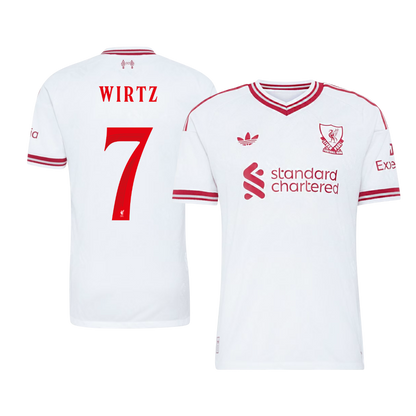 WIRTZ #7 Liverpool Játékos Verzió Idegenbeli Mez 2026/27 Fehér - UCL