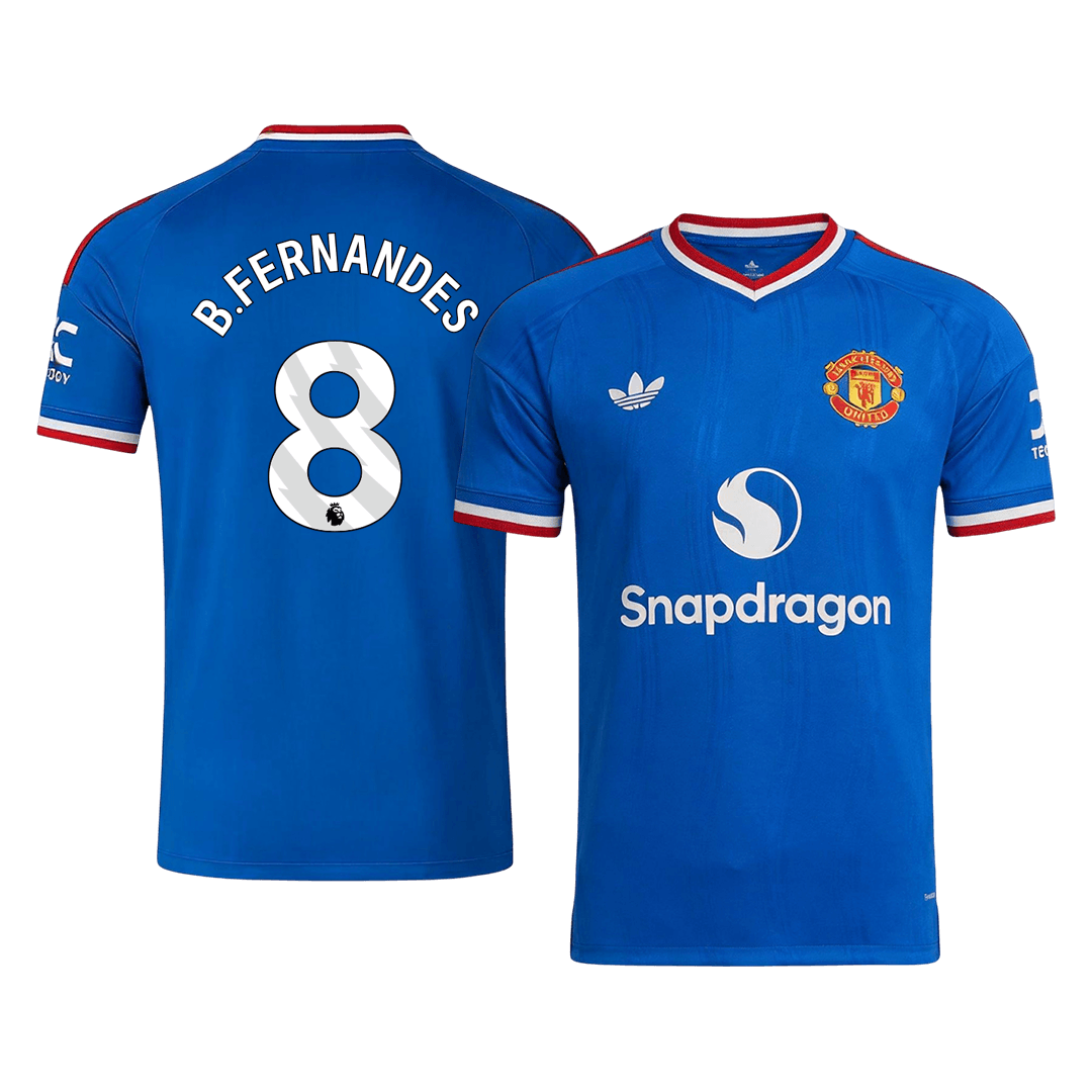 B. FERNANDES #8 Manchester United Idegenbeli Mez 2026/27 Kék