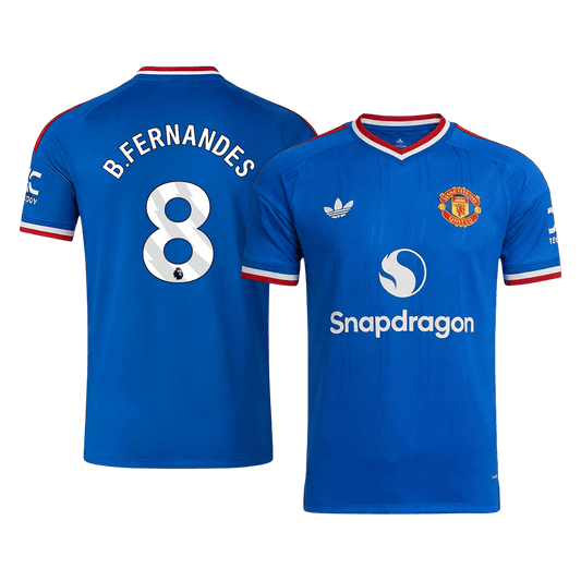 B. FERNANDES #8 Manchester United Idegenbeli Mez 2026/27 Kék