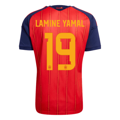 LAMINE YAMAL #19 Spanyolország Hazai Futball 2026 Piros Világbajnoki