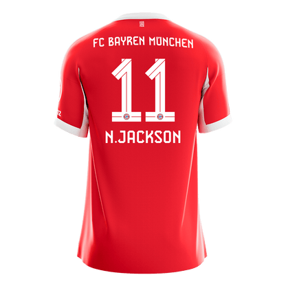 N.JACKSON #11 Bayern Munich Hazai Futball Mez 2025/26 Piros