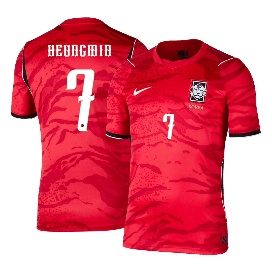 HEUNGMIN #7 Dél-Korea Hazai Világbajnoki Mez 2026 Piros