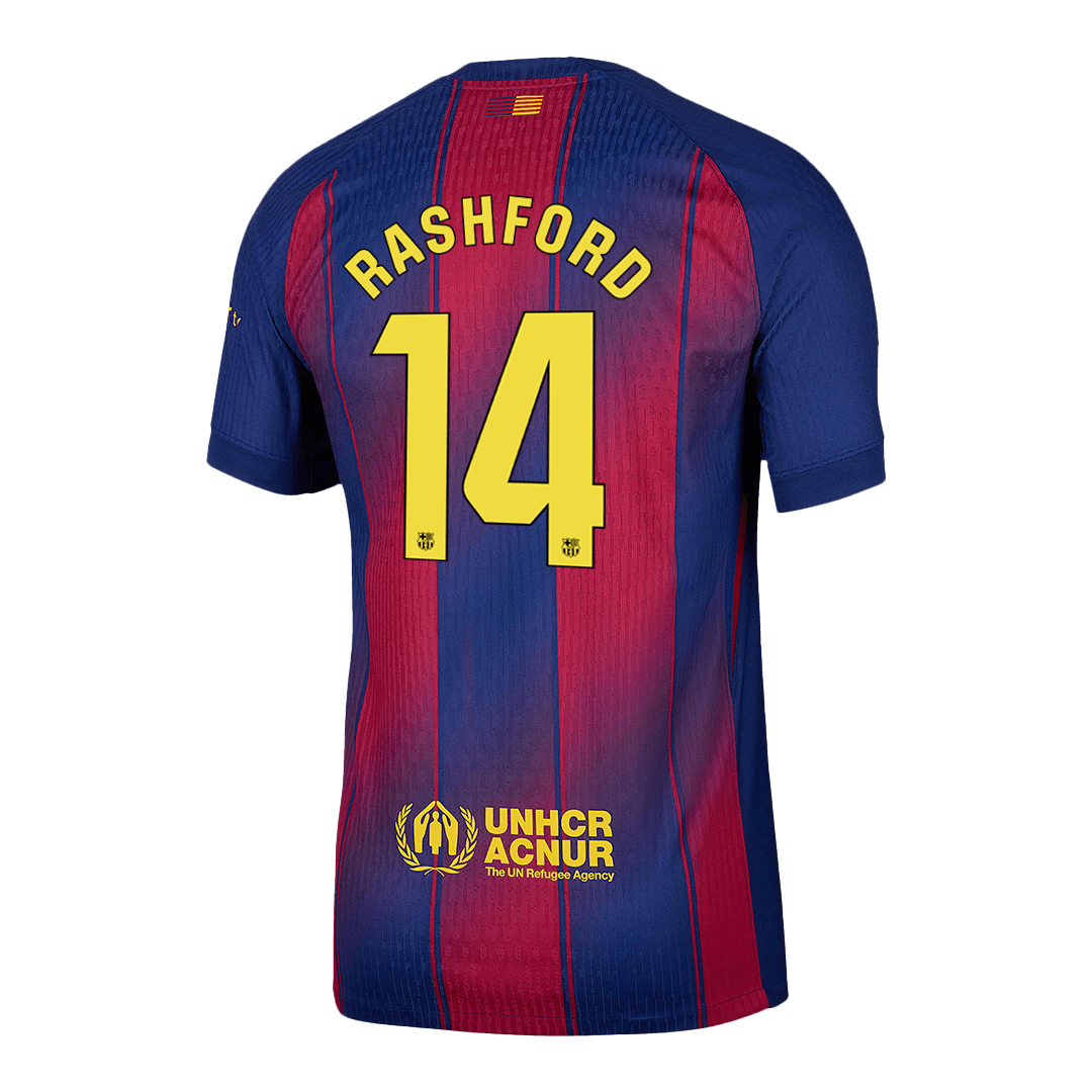 RASHFORD #14 Játékos Barcelona Otthon Soccer Mez 2025/26 Piros&Kék