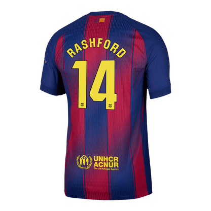 RASHFORD #14 Játékos Barcelona Otthon Soccer Mez 2025/26 Piros&Kék