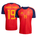 LAMINE YAMAL #19 Spanyolország Hazai Futball 2026 Piros Világbajnoki