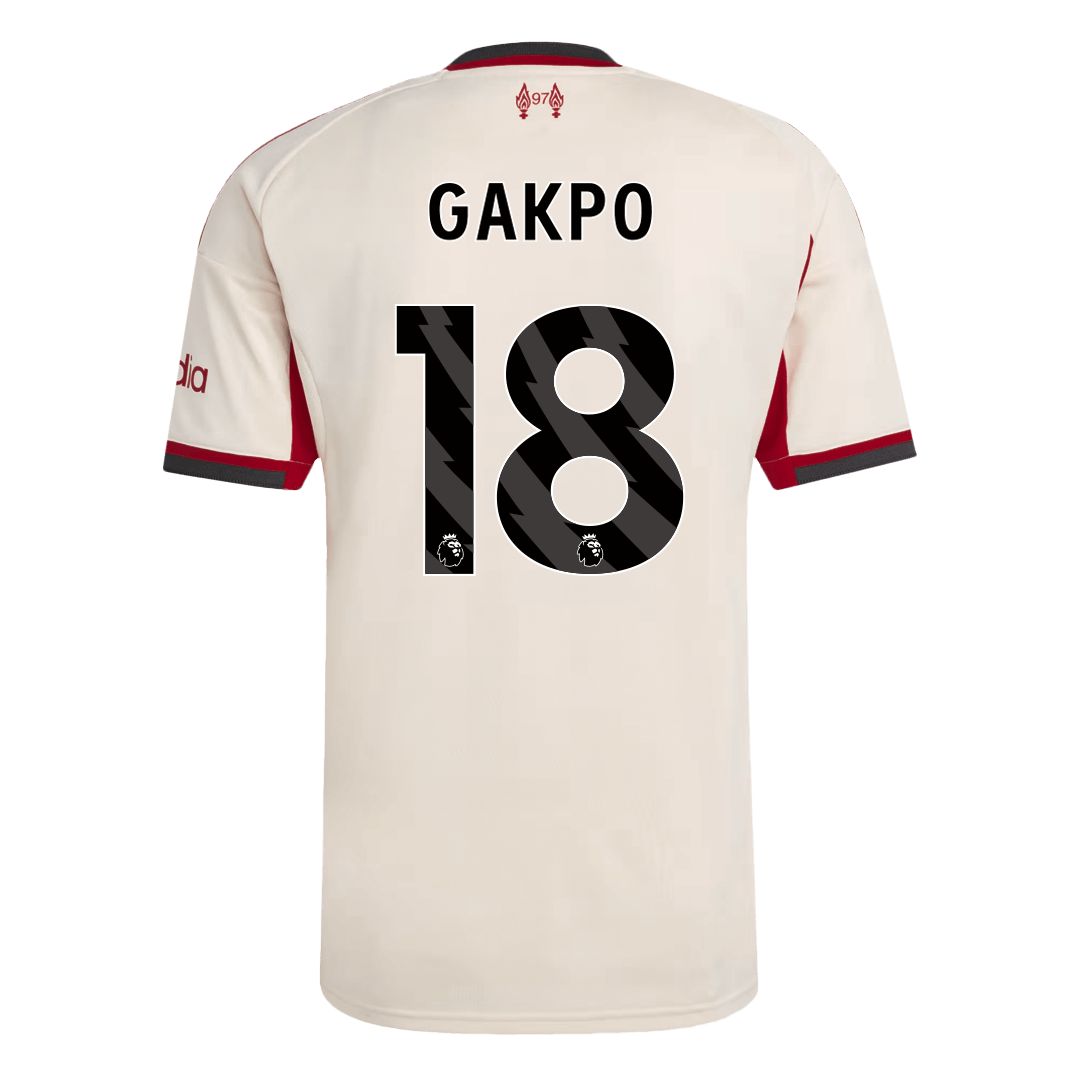 GAKPO #18 Liverpool Idegenbeli Mez 2025/26 Fehér