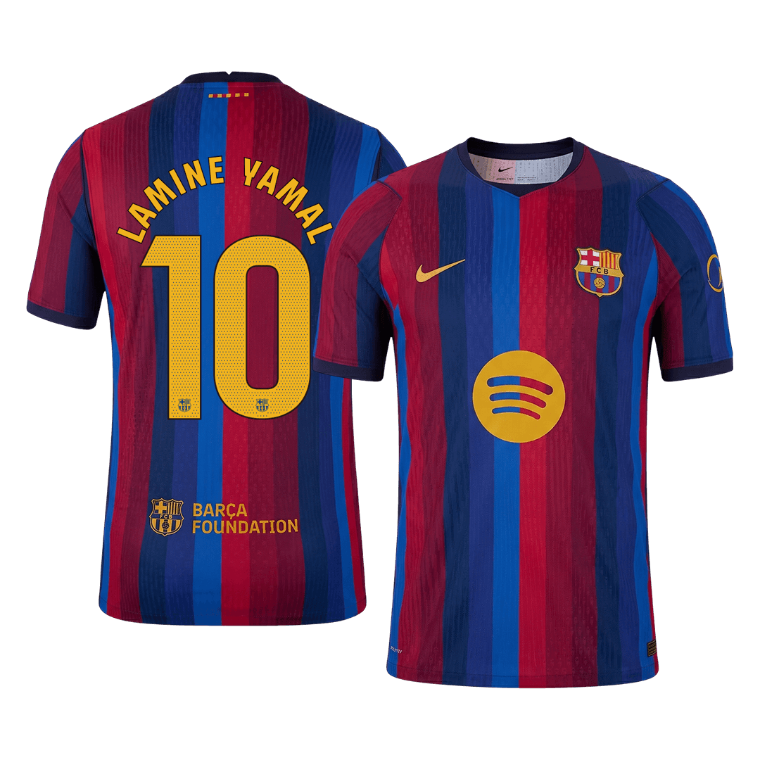 LAMINE YAMAL #10 Barcelona Játékos Verzió Hazai Mez 2026/27 Piros & Kék