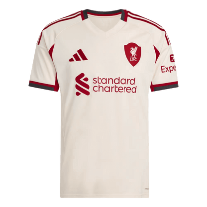 ISAK #9 Liverpool 
 Idegen 
 Futball Mez 
2025/26 
 Fehér