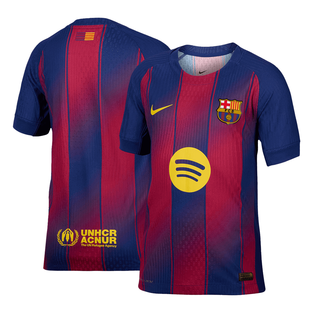 Játékos  Barcelona Otthon Soccer Mez 2025/26 Piros&Kék