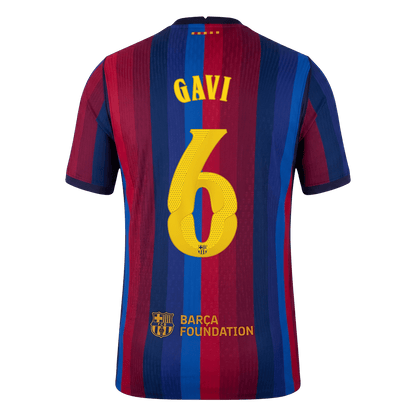 GAVI #6 Barcelona Játékos Verzió Hazai Mez 2026/27 Piros & Kék - UCL