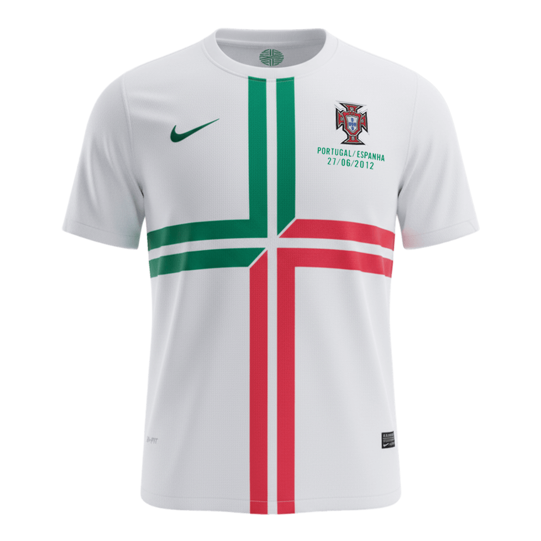 Portugal Idegenbeli Retro Futball Mez 2012 Fehér 2025/26