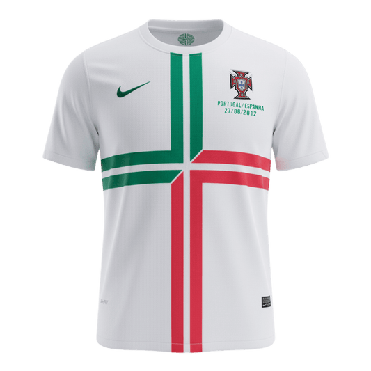 Portugal Idegenbeli Retro Futball Mez 2012 Fehér 2025/26