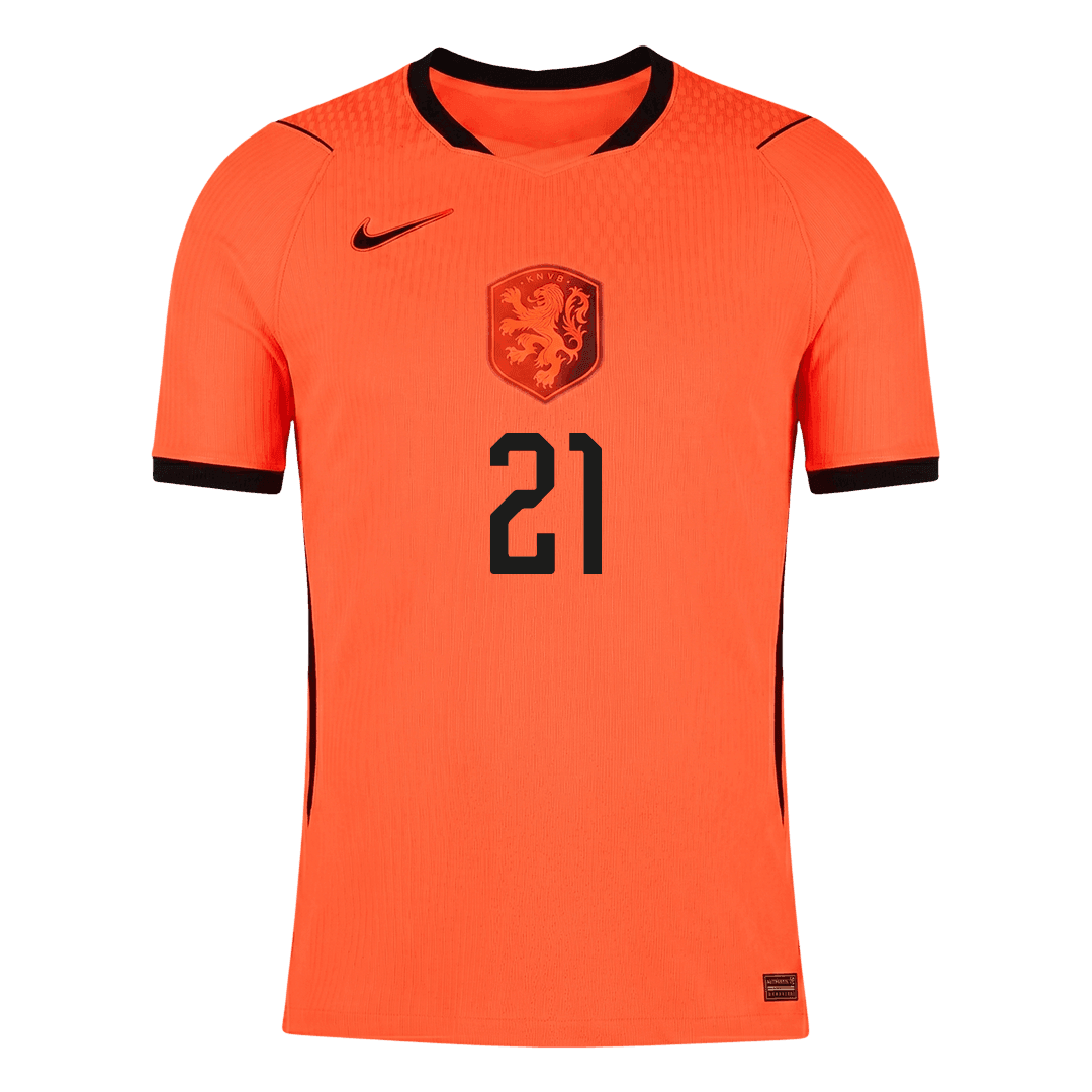 F.DE JONG #21 Hollandia Játékos Verzió Hazai Mez Világbajnoki 2026 Narancs
