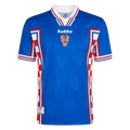 Horvátország Idegenbeli Retro Futball Mez 1998 Kék