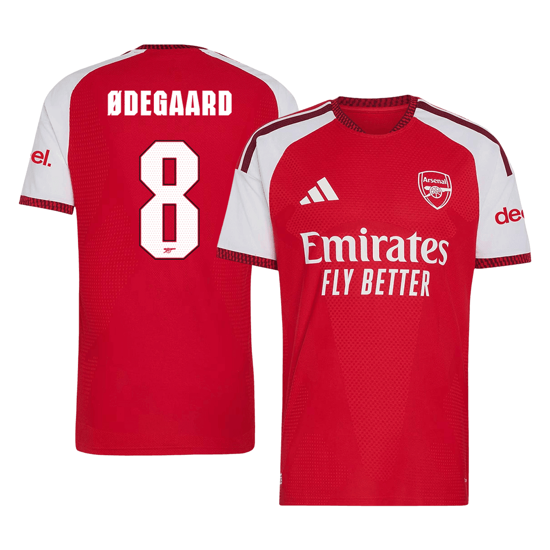 ØDEGAARD #8 Arsenal Játékos Verzió Hazai Mez 2026/27 Piros - UCL