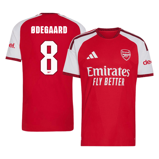ØDEGAARD #8 Arsenal Játékos Verzió Hazai Mez 2026/27 Piros - UCL