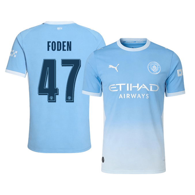 FODEN #47 Manchester City Játékos Verzió Hazai Mez 2026/27 Kék - UCL