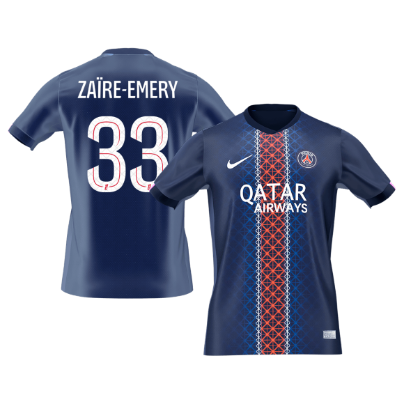 ZAïRE EMERY #33 PSG
 Otthon Futball Mez 2025/26 Sötétkék