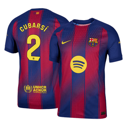 CUBARSÍ #2 Játékos Barcelona Otthon Soccer Mez 2025/26 Piros&Kék
