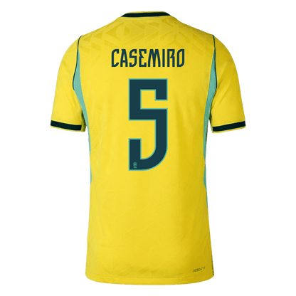 CASEMIRO #5 Brazília Játékos Verzió Hazai Mez Világbajnoki 2026 Sárga