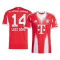 LUIS DÍAZ #14 Bayern Munich Otthon Soccer Mez 2025/26 Piros