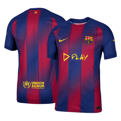 Barcelona X Ed Sheeran Játékos Otthon Mez 2025/26 Piros & Kék